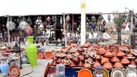 A-huge-load-of-handcraft-in-the-yard-of-a-shop-in-the-outskirts-of-Marrakech