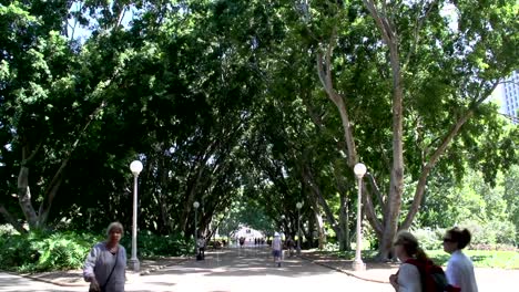 Gente-caminando-en-Hyde-park-de-Sydney