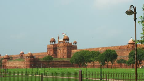 Locked-on-shot-of-Red-Fort,-Delhi,-India