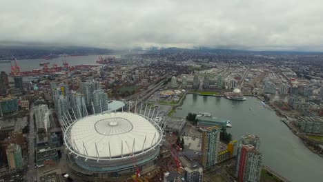 Vista-aérea-de-Canadá-Vancouver,-BC