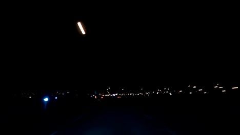 Car-Dash-Camera-Time-Lapse-at-Night-on-the-Highway