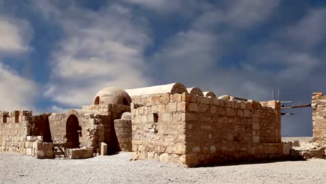 (Qasr)-de-Quseir-Amra-castillo-del-desierto-cerca-de-Amman,-Jordania.-Patrimonio-Mundial-con-el-famoso-fresco.