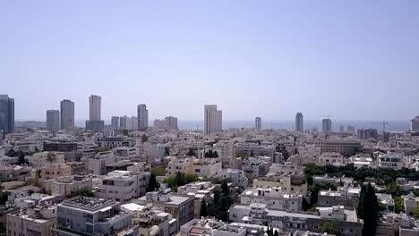 Israel,-Tel-Aviv,-Arieal-Ansicht---Skyline-von-tel-aviv