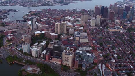 Vista-aérea-de-Boston,-Massachusetts