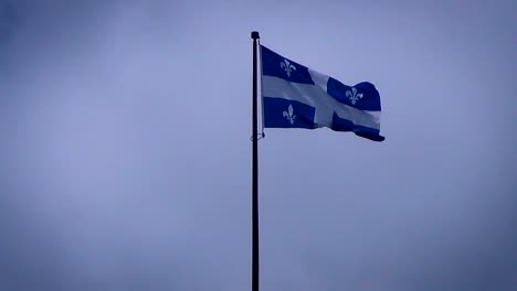 Provinzielle-Flagge-von-Québec-In-Kanada.