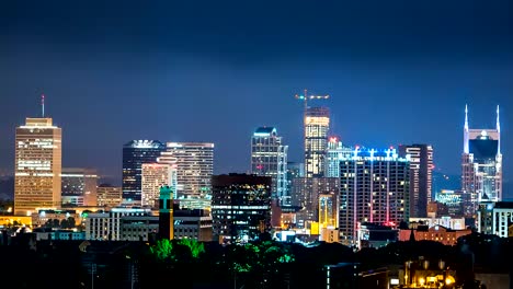 Nashville-skyline-at-night-time-lapse-4k-1080p