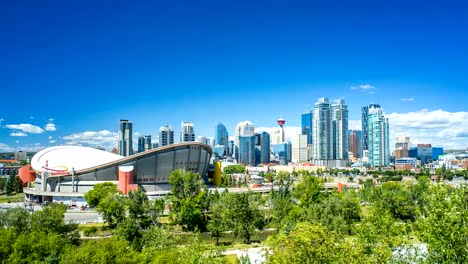 Calgary-time-lapse-of-skyline-with-clouds-4k-1080p