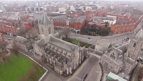 Christ-Church-Cathedral,-Dublin---Drohne