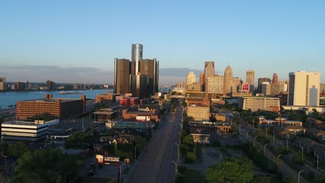 Vista-aérea-del-skyline-de-Detroit