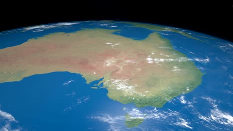 Australien-in-Planetenerde-aus-dem-Weltraum-kreisenden