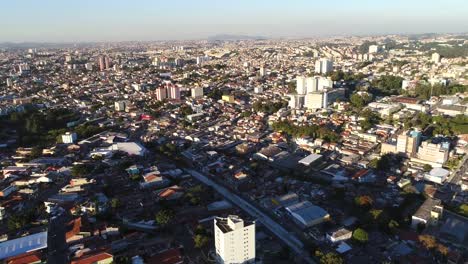Aerial-View-of-Itaquera---Suburban-Neighborhood-in-Sao-Paulo,-Brazil