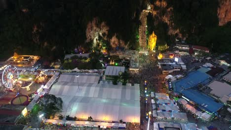 Batu-Caves-temple-in-Malaysia-on-Thaipusam-festival-evening