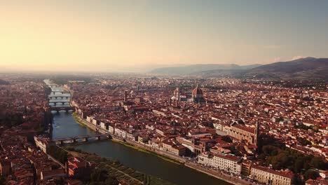 Aerial-drone-footage-video---panoramic-view-of-Florence