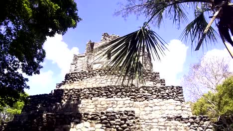 Muyil-Mayan-Pyramid-Ruins,-video-4k