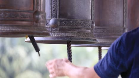 Bells-in-buddhist-temple.-Pattaya,-Thailand