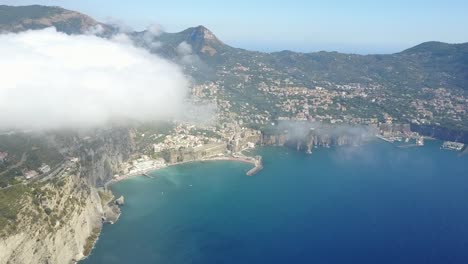 Sorrento-Coast,-Sorrento,-sorrento-destination,-sea,-clouds,-gulf