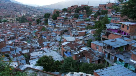 Panoramic-evening-view-of-"Comuna-13"-Medellin-Colombia