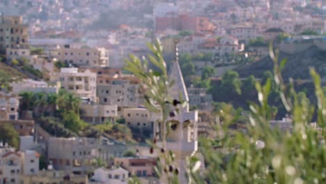 Overview-of-an-Arab-city-in-Israel-with-a-large-mosque-rising-above