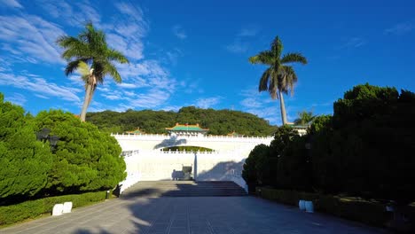 Schöne-Architekturgebäude-des-national-Palastmuseum-in-Taipei-City,-Taiwan