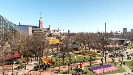 Lapso-de-tiempo-de-Dinamarca-Copenhague-4K,-vista-aérea-ciudad-horizonte-timelapse