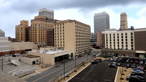 Timelapse-del-centro-de-ciudad-de-Memphis,-Tennessee