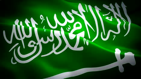 Bandera-de-Arabia-Saudita-video-ondeando-en-el-viento.-Fondo-realista-bandera-Saudita.-Bandera-Saudita-bucle-de-cierre-1080p-Full-HD-1920X1080-metraje.-Arabia-Saudí-Makkah-Oriente-Medio-banderas-de-imágenes-de-vídeo