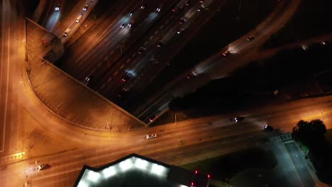 Aerial-of-Atlanta,-Georgia-at-Night