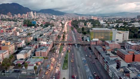 Vista-aérea-de-Bogotá,-Colombia.