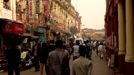 Straße-Szene-in-Kolkata-(Kalkutta),-Indien