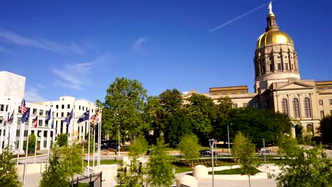 Arquitectura-de-la-ciudad-de-cúpula-de-oro-de-Atlanta-Georgia-estado-Capital