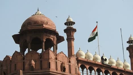 Fuerte-Rojo,-Patrimonio-de-la-Humanidad-de-la-UNESCO,-Delhi,-India