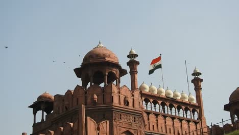 Red-Fort,-UNESCO-World-Heritage-Site,-Delhi,-India