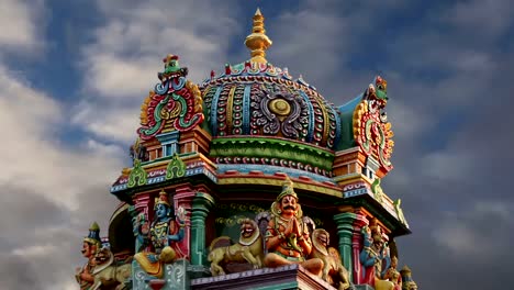 Traditional-Hindu-temple,-South-India,-Kerala