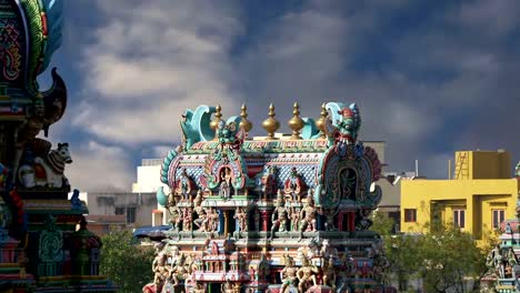 Meenakshi-hindu-Tempel-in-Madurai,-Tamil-Nadu,-Südindien