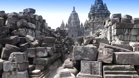 Candi-Sewu-Temple-Complex-of-Prambanan-in-Central-Java,-Indonesia