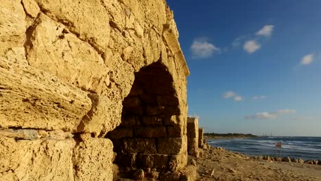 Ancient-Aqueduct-on-Mediterranean-in-Israel