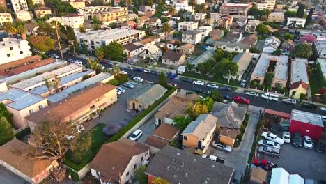 Die-Innenstadt-von-Los-Angeles-Skyline-Antenne