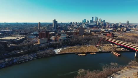 Las-ciudades-gemelas-de-Minneapolis-Minnesota-aérea-Drone