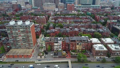 Serie-aérea-arquitectura-Brownstone-histórico-de-Beacon-Hill-de-Boston