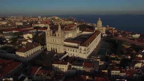 Aerial-View-of-Alfama,-Lisbon,-Portugal