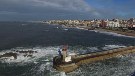 Aerial-View-of-Porto,-Portugal