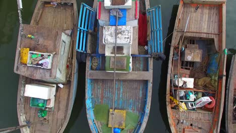 Top-View-of-Boats-in-a-Pier