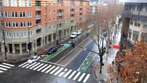 Timelapse-of-street-in-San-Jose,-California