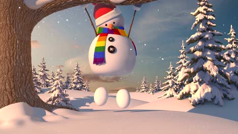 Funny-Snowman-in-the-Forest