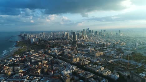 Tel-Aviv-Skyline-von-Drohne