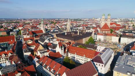 Casco-antiguo-aérea-de-Munich-Alemania