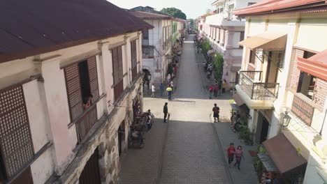 Radsport-Wettbewerbe-in-der-Stadt-Vigan,-Philippinen