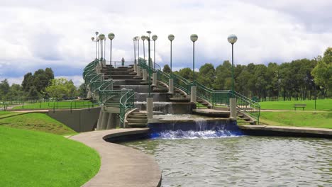 Bogota-Simon-Bolivar-park-artificial-waterfall