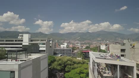 Aerial-drone-shot-of-Medellin-in-Colombia