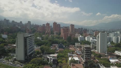 Aerial-drone-shot-of-Medellin-in-Colombia